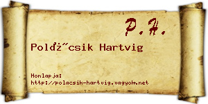 Polácsik Hartvig névjegykártya